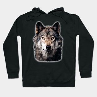 Realistic Wolf Face T-Shirt Hoodie